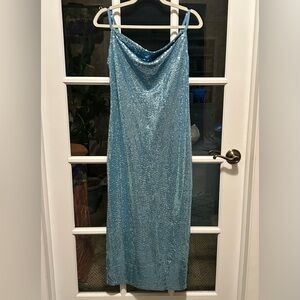 bebe Disco Dot Maxi Dress 
Large